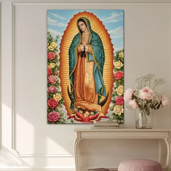 Obraz Dřevěný obraz - Guadalupská Panna Maria | DUBLEZ