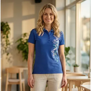 Dámské tričko Dámské triko s límečkem ALTISPORT CARRYOVER ALW029210 KRÁLOVSKÁ MODRÁ XS