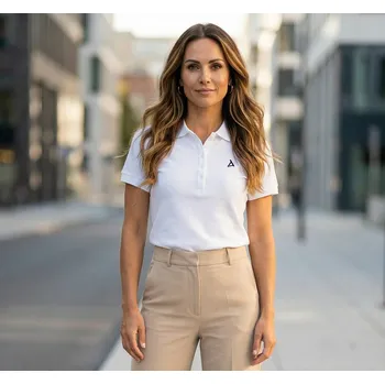 Dámské tričko Dámské premium triko s límečkem ALTISPORT ALW002210 BÍLÁ XXXL