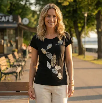 Dámské tričko Dámské triko ALTISPORT ALW171122 ČERNOZLATÁ XS