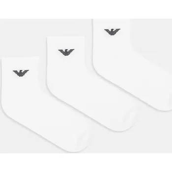 Ponožky Emporio Armani Underwear 3-pack EM000551.AF14499 bílá 00A, vel. ONE SIZE