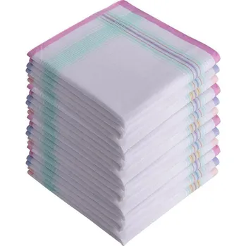 Bavlněné dámské kapesníky MEDA 28 x 28 cm 12 ks