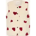 Only Dámská Plyšová Vesta, krémová / tmavě červená, 38