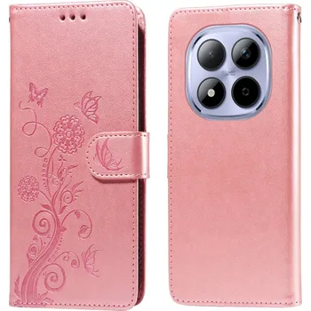 Pouzdro na mobilní telefon Flowery knížkové pouzdro na Xiaomi Redmi Note 15 Pro 4G - růžové