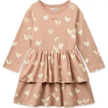 Dámské šaty Dětské bavlněné šaty Liewood Mindy LS Dress LW20484.PPY2 oranžová 24X, vel. 86-92