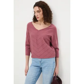 Dámský svetr Medicine svetr dámský prolamovaný RS26-SWD041 růžová 39X, vel. L