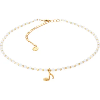 Náhrdelník Náhrdelník s opály a hudební notou z kolekce Basic Aria Martelle Colibra - pozlacený