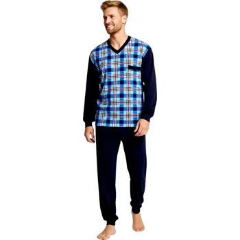 Pánské pyžamo Pánské Pyžamo Dlouhé FOLTÝN PD 388 Velikost: 3XL