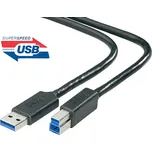 Kabel USB 3.0 - USB A-B 5Gbps 9pin 5m černá
