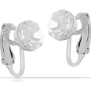 Náušnice Klipsy s výraznými krystaly Preciosa z kolekce Classic Colibra - postříbřené