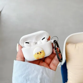 Příslušenství pro sluchátka 3D Doll gelový obal na AirPods Pro - bílý/kuře