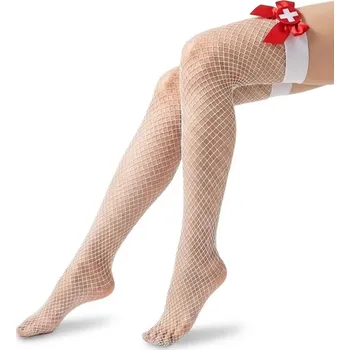 Punčochy bílé síťované sestřička