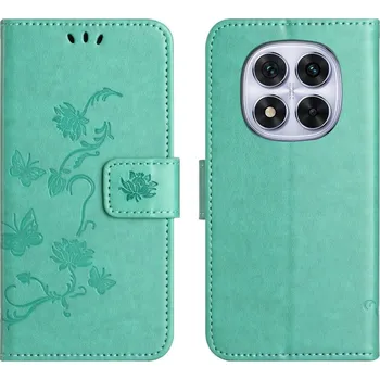 Pouzdro na mobilní telefon Flower knížkové pouzdro na Xiaomi Redmi Note 15 Pro 5G - modrozelené
