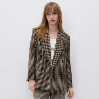 Dámské sako Reserved - Dvouřadé sako s příměsí vlny - vícebarevná - 153IS-MLC - 153IS-MLC-XXL