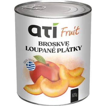 Ovoce ATI Fruit broskve loupané plátky 820g