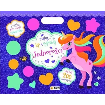 Pohádka Jednorožci - Maluj, lep a vyprávěj (200 samolepek)