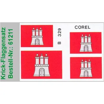 Krick Modelltechnik Krick Sada vlajek Wappen von Hamburg