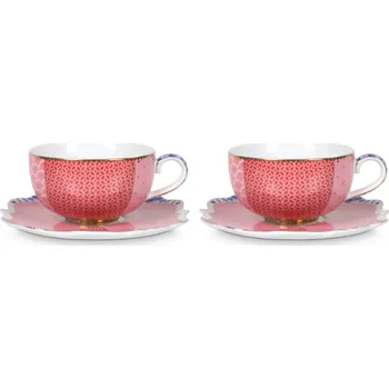 PIP Studio Šálek a podšálek Espresso Royal Pink 125ml sada 2ks 51.004.073