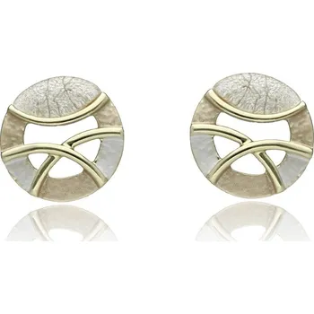 Náušnice Yvon Minimalistické náušnice ORO s pryskyřicí v klidném světlém tónu