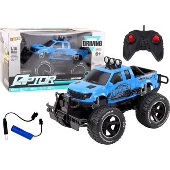 RC model auta Terénní Auto RC 1:14 Modré Na Dálkové Ovládání Gumová Kola