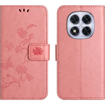 Pouzdro na mobilní telefon Flower knížkové pouzdro na Xiaomi Poco M8 5G/Redmi Note 15 5G - růžové