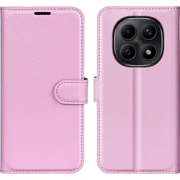 Pouzdro na mobilní telefon Litchi knížkové pouzdro na Xiaomi Redmi Note 15 4G - růžové