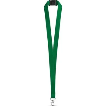 LEEDS. Polyesterová šňůrka s bezpečnostní sponou - Zelená