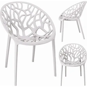 Jídelní židle Plastová designová židle Stylo ALBERO - bílá