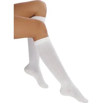 Dámské punčochy Lýtkové punčochy Avicenum PHLEBO 310 TRAVEL—Velikost 3, barva bílá, se špicí