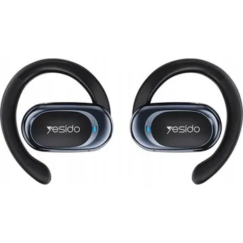 Sluchátka Yesido - Bezdrátová sluchátka do uší (YSP13) - s Bluetooth V5.3, otevřený design, zvuk vedený vzduchem, 600 mAh, LED - černá