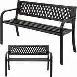 Kovová zahradní lavička Stylo 119,5x56x60,5cm - černá