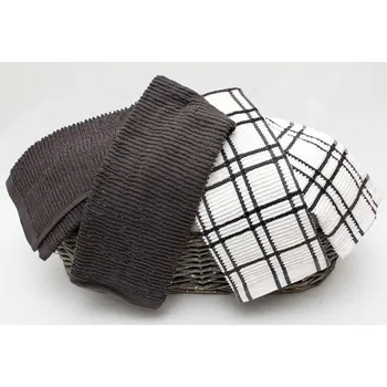 Utěrka Kuchyňské utěrky froté KOSTKA, šedo-bílé, 2 kusy 40x60cm