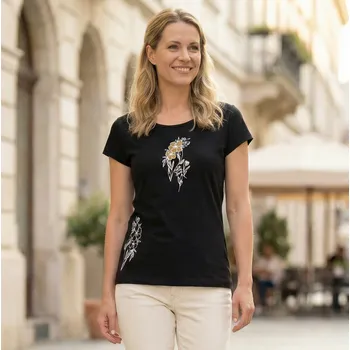 Dámské tričko Dámské triko ALTISPORT ALW169122 ČERNOZLATÁ S