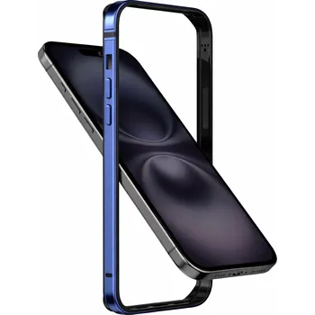 Pouzdro na mobilní telefon Ochranný hliníkový bumper rámeček na iPhone 17 Pro Barva: Tmavě modrá