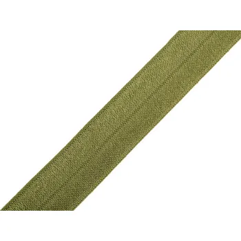 Textilie Lemovací pruženka půlená šíře 20 mm, střední, 22 zelená khaki