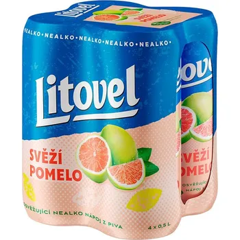 Pivo Litovel Svěží pomelo nealko plech (4×0,5 l)