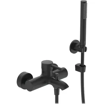 Ideal Standard CeraLine - Vanová nástěnná baterie s příslušenstvím, černá BC270XG