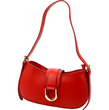 Kabelka Kožená kabelka Luka 24-037 DOLLARO - červená