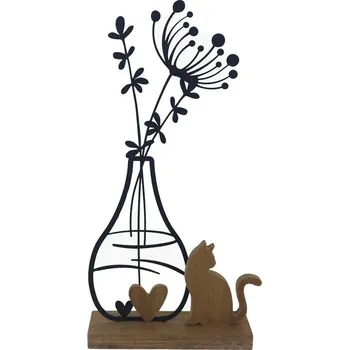 Velikonoční dekorace Morex K4703 Dekorace Rozměry: 16 x 4,8 x 30 cm, Materiál: Kov, Dřevo Hnědá