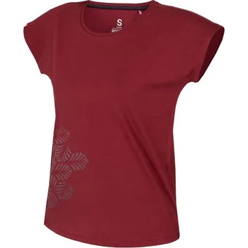 Dámské tričko Dámské triko s krátkým rukávem Ocún KIMO T Women LEAFS Red Oxblood|XL