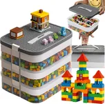 Kruzzel úložný box na hračky, stavebnici 3 patra