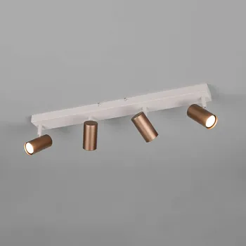 Lampička Reality Leuchten Bodovka Taryn, hnědá, délka 62 cm, 4křídlová, GU10 hnědá, bílá 4 x 5 W - Doprava zdarma