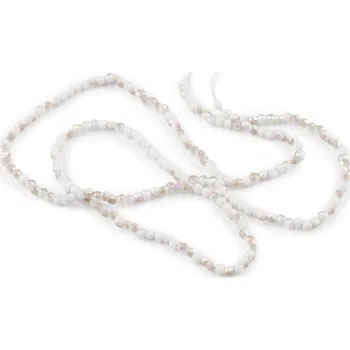 Korálek Skleněné korálky broušené ohňovky 2 mm s AB efektem, na šňůrce