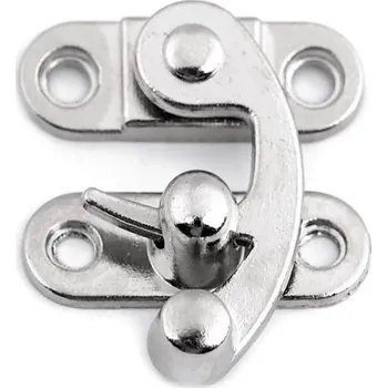 Kovové zapínání na dřevěné krabičky, střední, 1 nikl