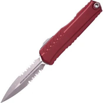kapesní nůž Microtech CYPHER II D/E APOCALYPTIC ČÁSTEČNĚ ZOUBKOVANÝ MERLOT 1242-11APMR