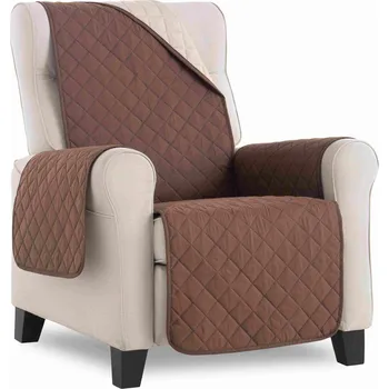 Napínací potah PovlečemeVás Oboustranný potah na křeslo - béžová, hnědá