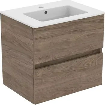 Nábytek Ideal Standard Eurovit - Skříňka s umyvadlem, 55x60x44 cm, 2 zásuvky, ořech R0572Y9