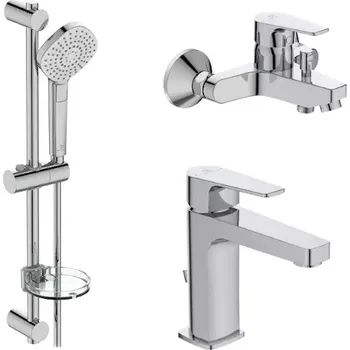 Sprchový set Ideal Standard Esla - Sprchový set s vanovou a umyvadlovou baterií, 3 proudy, chrom BC264AA