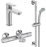 Ideal Standard CeraTherm - Sprchový set s termostatem a umyvadlovou baterií, 3 proudy, chrom BC984AA