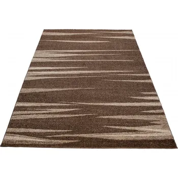 Koberec Moderní koberec Ostrava - pruhy 2 - hnědý Rozměr koberce: 80x150 cm